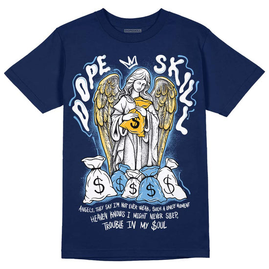 Jordan 1 High OG “First in Flight” DopeSkill Navy T-shirt Angels Graphic Streetwear