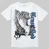 Jordan 5 Retro University Blue DopeSkill T-Shirt Trust God Graphic Streetwear - White