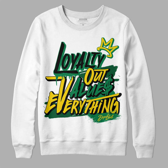 Green Sneakers DopeSkill Sweatshirt LOVE Graphic Streetwear - White