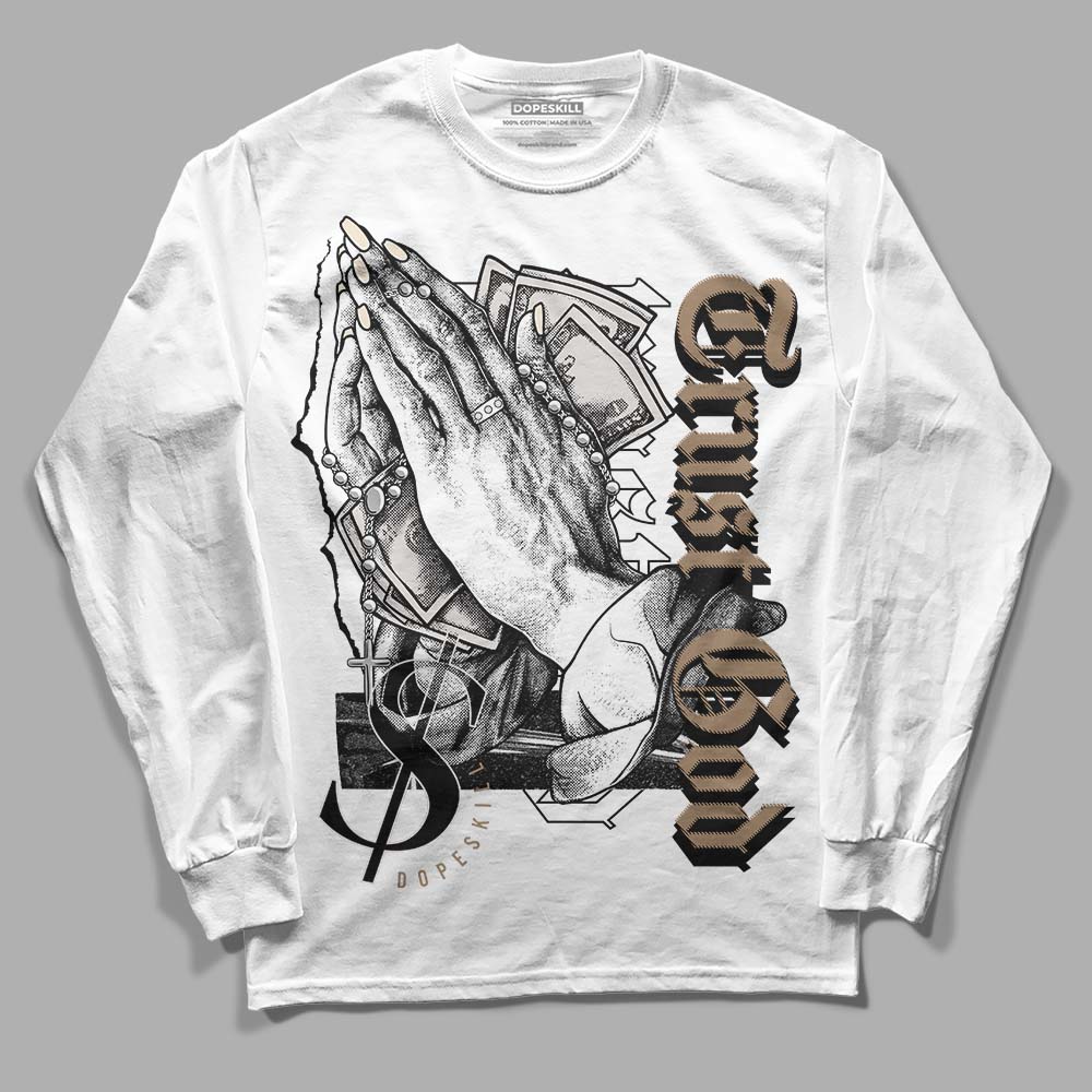 Jordan 5 SE “Sail” DopeSkill Long Sleeve T-Shirt Trust God Graphic Streetwear - White