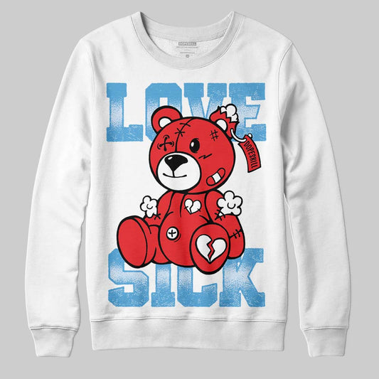 Jordan 11 Retro Cherry DopeSkill Sweatshirt Love Sick Graphic Streetwear - White 