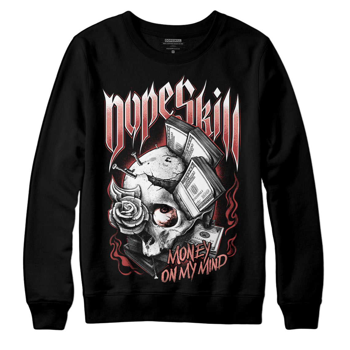 Jordan 13 “Dune Red” DopeSkill Sweatshirt Money On My Mind Graphic Streetwear - Black