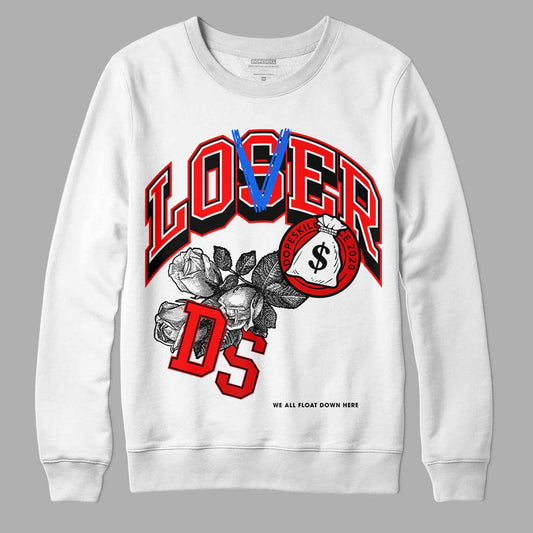 Jordan 1 Retro High OG "Satin Bred" DopeSkill Sweatshirt Loser Lover Graphic Streetwear - White