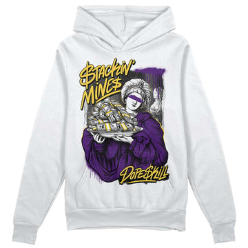 Jordan 12 "Field Purple" DopeSkill Hoodie Sweatshirt Stackin Mines Graphic Streetwear - White