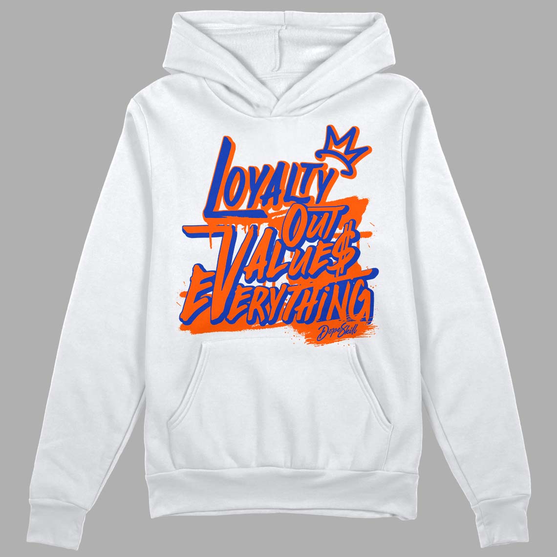 Dunk Low Futura Orange Blaze DopeSkill Hoodie Sweatshirt LOVE Graphic Streetwear - White