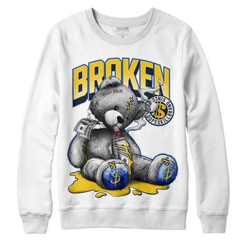 Dunk Low Vintage “Michigan” DopeSkill Sweatshirt Sick Bear Graphic Streetwear - White