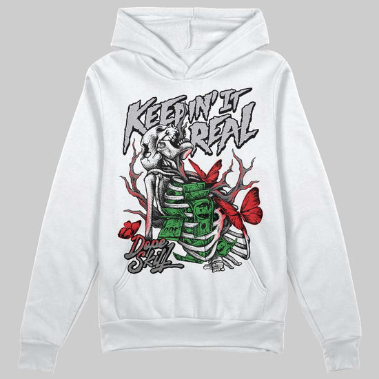 Grey Sneakers DopeSkill Hoodie Sweatshirt Keepin' It Real Graphic Streetwear - White