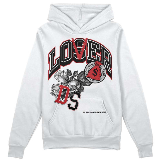 Jordan 12 “Red Taxi” DopeSkill Hoodie Sweatshirt Loser Lover Graphic Streetwear - White