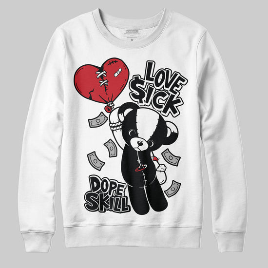 Jordan 11 “Bred Velvet” DopeSkill Sweatshirt Love Sick Graphic Streetwear - White