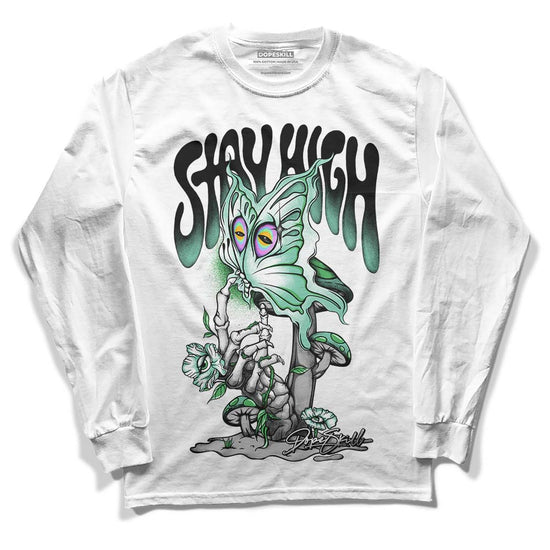 Jordan 1 High OG Green Glow DopeSkill Long Sleeve T-Shirt Stay High Graphic Streetwear - White 