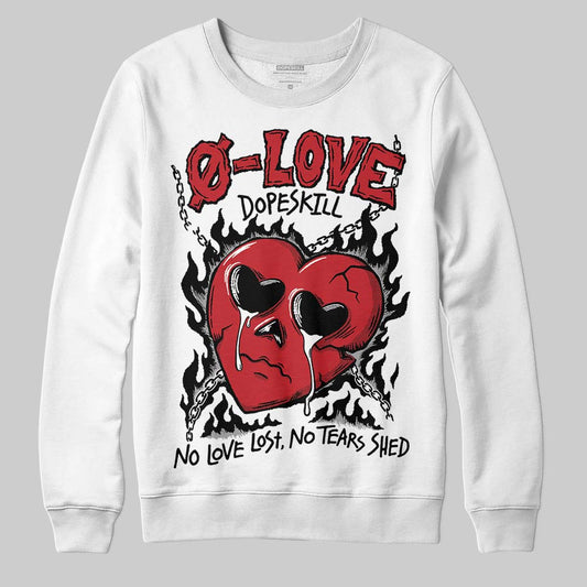 Jordan 5 Retro Fire Red Black Tongue (2025) DopeSkill Sweatshirt Crying Heart Graphic Streetwear - White 