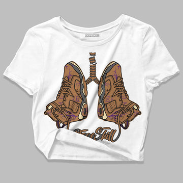 Jordan 6 WMNS Gore-Tex Brown Kelp DopeSkill Women's Crop Top Breathe Graphic Streetwear - WHite