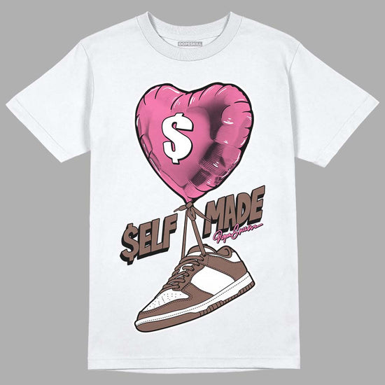 Dunk Low Smokey Mauve Playful Pink DopeSkill T-Shirt Self Made Graphic Streetwear - White