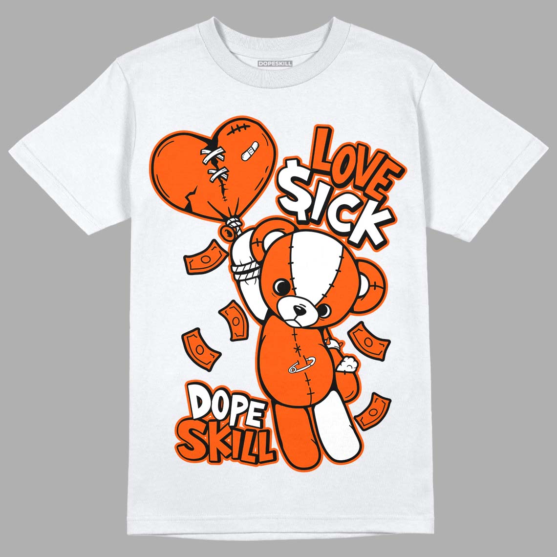 MSCHF Super Normal 2 Orange Milk DopeSkill T-Shirt Love Sick Graphic Streetwear - White