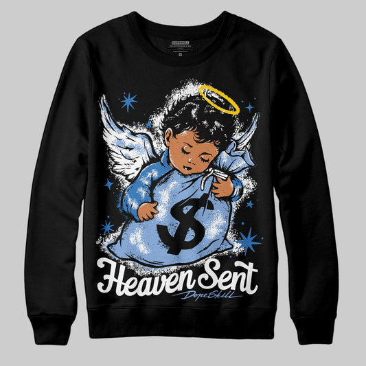 Jordan 4 WMNS 'Forget Me Not' DopeSkill Sweatshirt Heaven Sent Graphic Streetwear - Black
