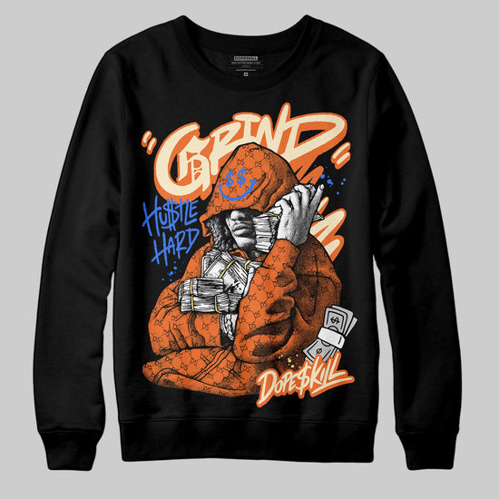 Orange Sneakers DopeSkill Sweatshirt Grind Pray Graphic Streetwear - Black