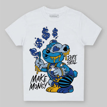 Royal Blue Sneakers DopeSkill Toddler Kids T-shirt Make Money Graphic Streetwear - White