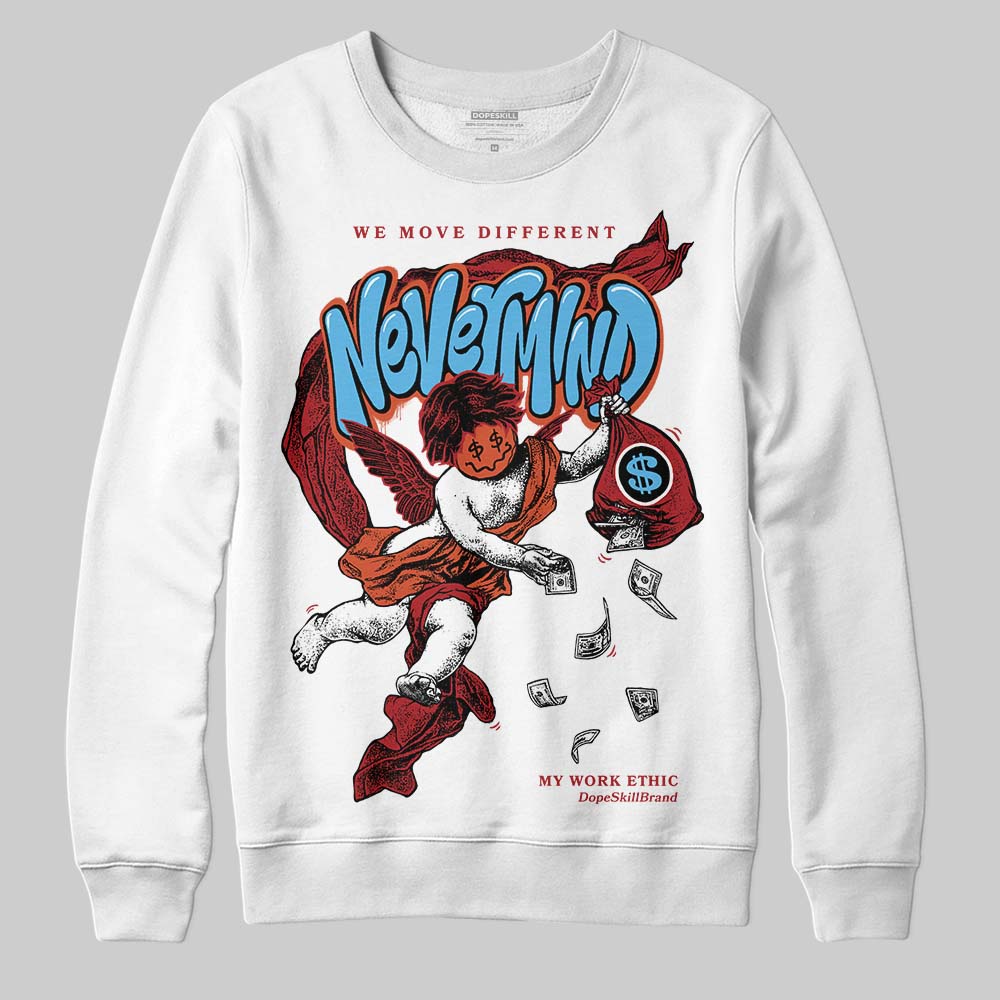 Nigel Sylvester x Air Jordan 4 ‘Brick by Brick’ DopeSkill Sweatshirt Nevermind Graphic Streetwear - White