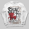 Jordan 9 'Olive' DopeSkill Long Sleeve T-Shirt Speak It Graphic Streetwear - White