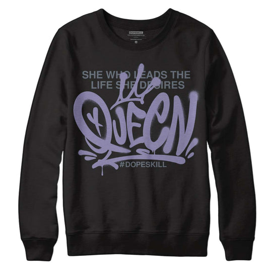 Jordan 5 Retro Low Indigo Haze DopeSkill Sweatshirt Queen Graphic Streetwear - black