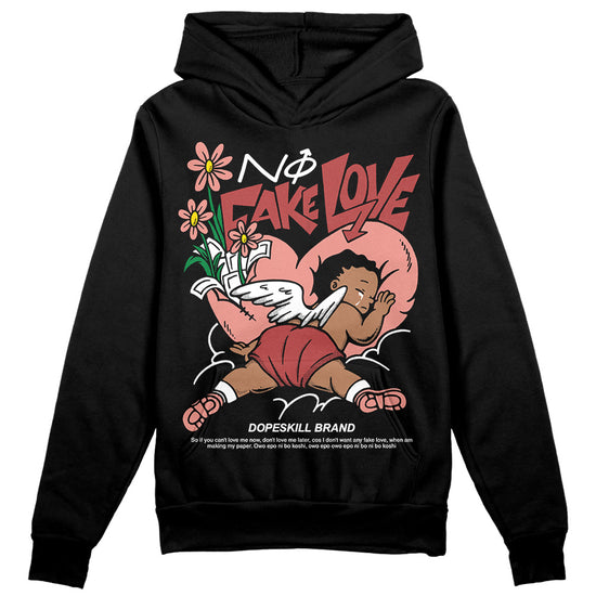 Jordan 13 “Dune Red” DopeSkill Hoodie Sweatshirt No Fake Love Graphic Streetwear - black