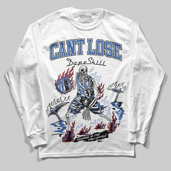 Jordan 1 Low Travis Scott x Fragment DopeSkill Long Sleeve T-Shirt Cant Lose Graphic Streetwear - White 