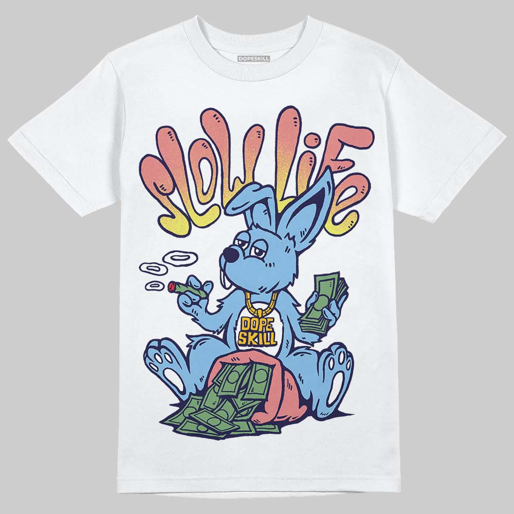 University Blue Sneakers DopeSkill T-Shirt Slow Life Graphic Streetwear - White