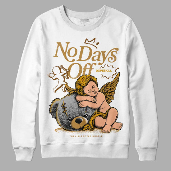 Jordan 13 Wheat 2023 DopeSkill Sweatshirt New No Days Off Graphic Streetwear - White