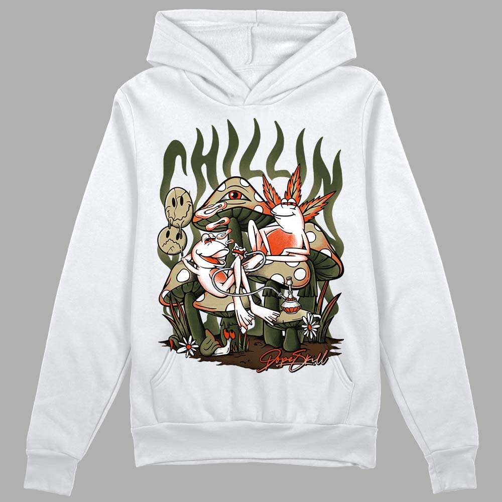 Olive Sneakers DopeSkill Hoodie Sweatshirt Chillin Graphic Streetwear - WHite