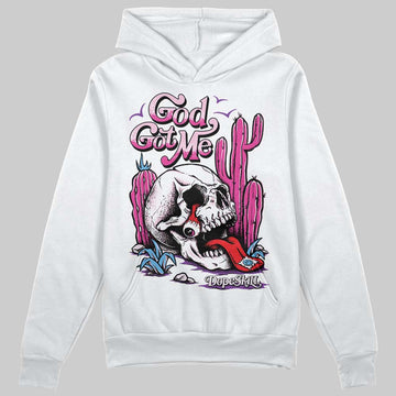 Pink Sneakers DopeSkill Hoodie Sweatshirt God Got Me Graphic Streetwear - White