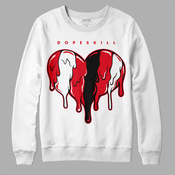 AJ 1 Heritage DopeSkill Sweatshirt Slime Drip Heart Graphic