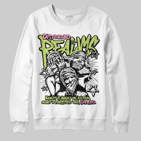 Chase B x Travis Scott x Jordan Jumpman Jack DopeSkill Sweatshirt Distorted Realms Graphic Streetwear - White