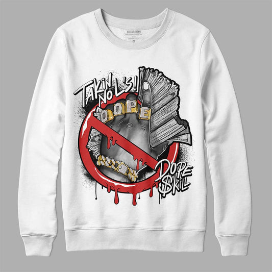 Jordan 1 High OG “Black/White” DopeSkill Sweatshirt Takin No L's Graphic Streetwear - White 