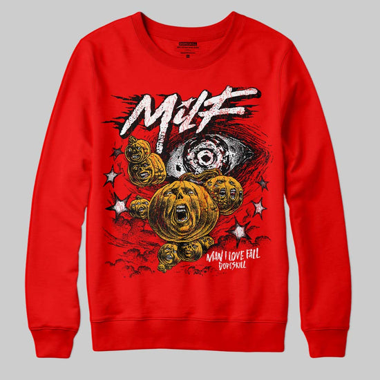 Red Sneakers DopeSkill Red Sweatshirt MILF Graphic Streetwear