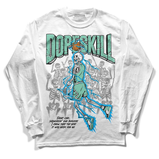 Jordan 1 High OG Green Glow DopeSkill Long Sleeve T-Shirt Thunder Dunk Graphic Streetwear - White 