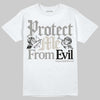 Jordan 3 Retro Pure Money DopeSkill T-Shirt Protect Me From Evil Graphic Streetwear - White