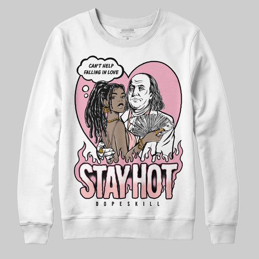 Stars Court White/Pink DopeSkill Sweatshirt Stay Hot Graphic