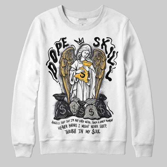 Jordan 3 Retro Black Cat DopeSkill Sweatshirt Angels Graphic Streetwear - White