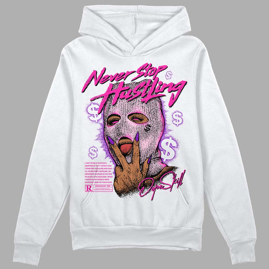 Dunk Low Triple Pink DopeSkill Hoodie Sweatshirt Never Stop Hustling Graphic Streetwear - White 