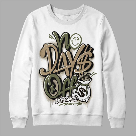 Air Max 90 Ballistic Neutral Olive DopeSkill Sweatshirt No Days Off Graphic Streetwear - White