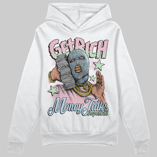 Jordan 4 Retro Valentine's Day (2026) (GS) DopeSkill Hoodie Sweatshirt Get Rich Graphic Streetwear - White