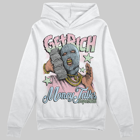 Jordan 4 Retro Valentine's Day (2026) (GS) DopeSkill Hoodie Sweatshirt Get Rich Graphic Streetwear - White