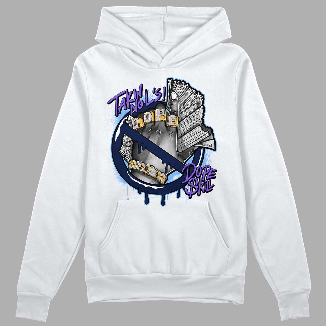 Jordan 5 SE “Georgetown” DopeSkill Hoodie Sweatshirt Takin No L's Graphic Streetwear