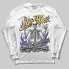 Jordan 4 Retro Lakers DopeSkill Long Sleeve T-Shirt Laid Back Graphic Streetwear - White