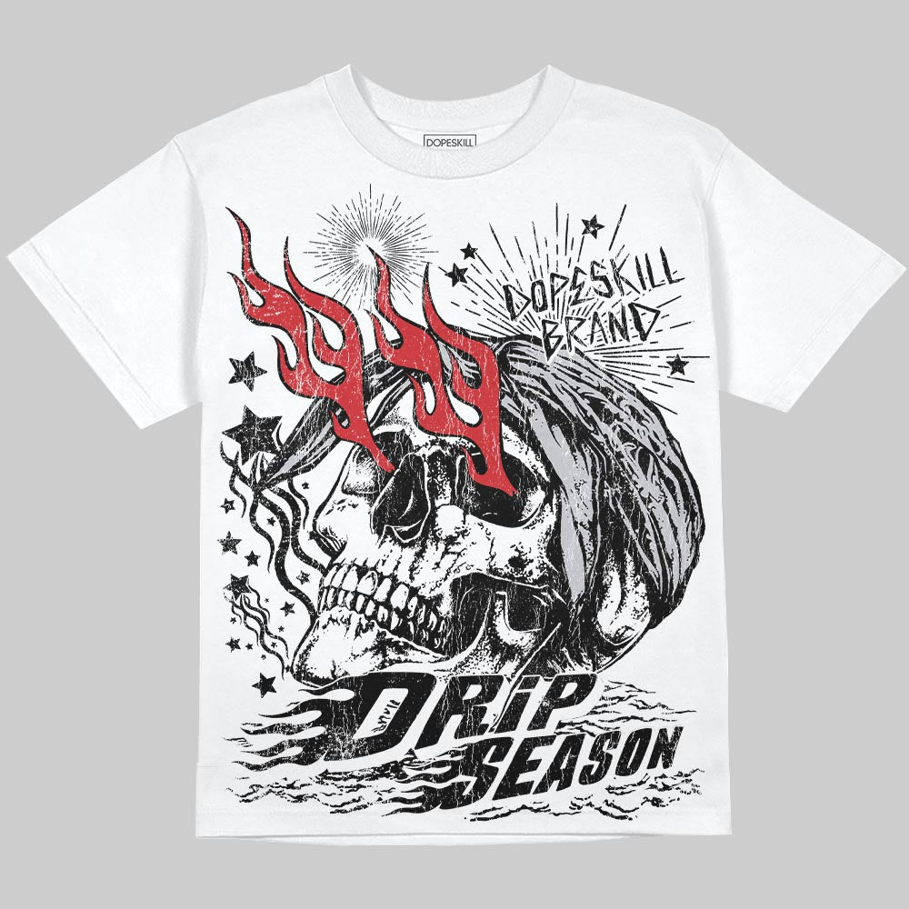 Jordan 5 Retro OG Black Metallic Reimagined DopeSkill Oversize Print T-Shirt Drip Season Graphic Streetwear