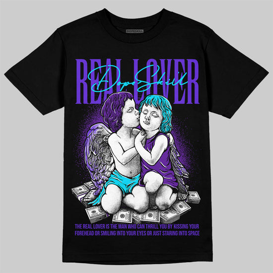 Jordan 6 "Aqua" DopeSkill T-Shirt Real Lover Graphic Streetwear - Black