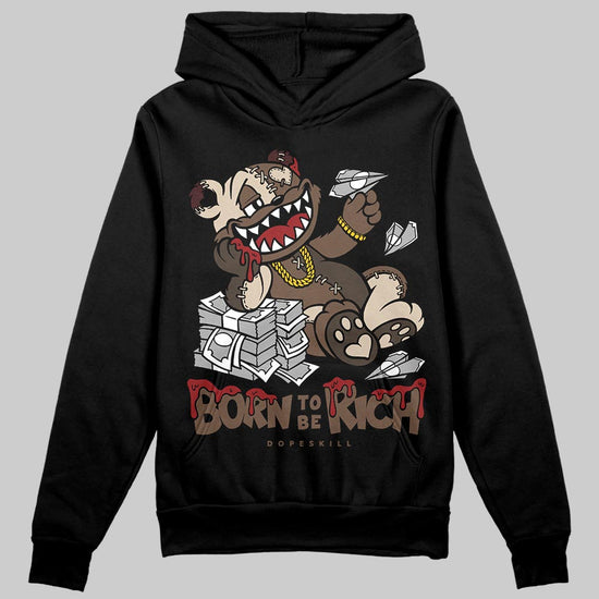 A Ma Maniére x Air Jordan 4 “Dark Mocha” DopeSkill Hoodie Sweatshirt Born To Be Rich Graphic Streetwear - Black