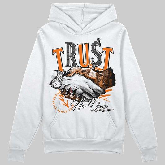 Orange, Black & White Sneakers DopeSkill Hoodie Sweatshirt Trust No One Graphic Streetwear - White 