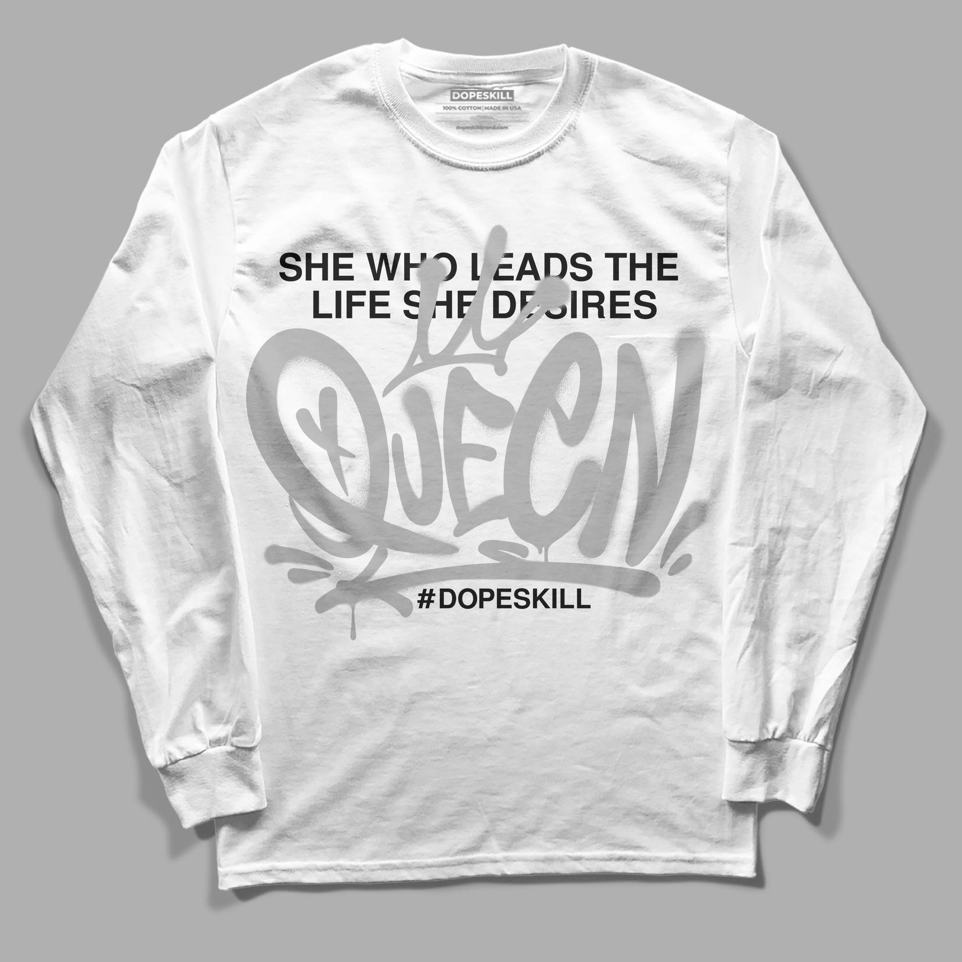 Jordan 3 “Off Noir” DopeSkill Long Sleeve T-Shirt Queen Graphic Streetwear - White