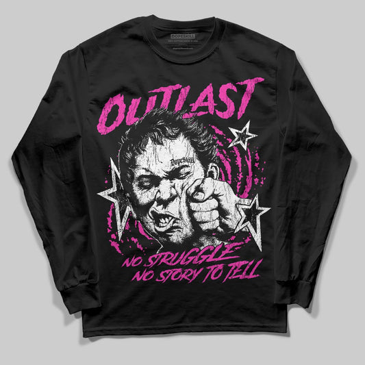 Pink Sneakers DopeSkill Long Sleeve T-Shirt Outlast Graphic Streetwear - Black